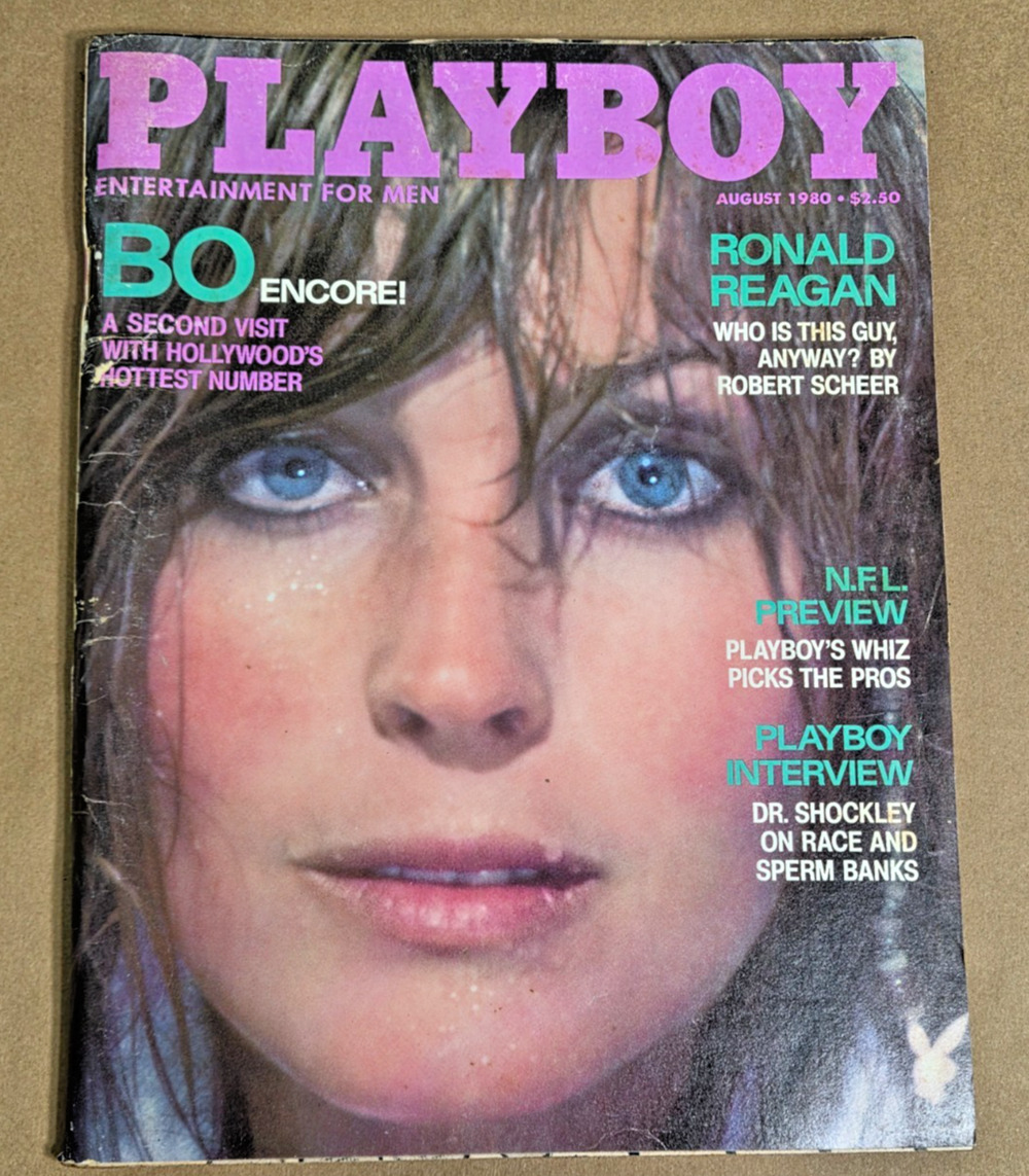 Playboy August 1980 Bo Derek Bo Encore Ronald Reagan Article Porsche 928 Ad